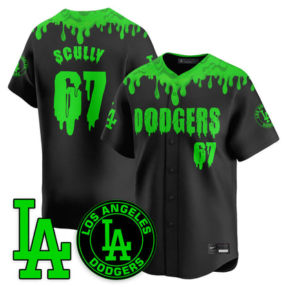 Los Angeles Dodgers "Slime Night Special" Jersey - Stitched