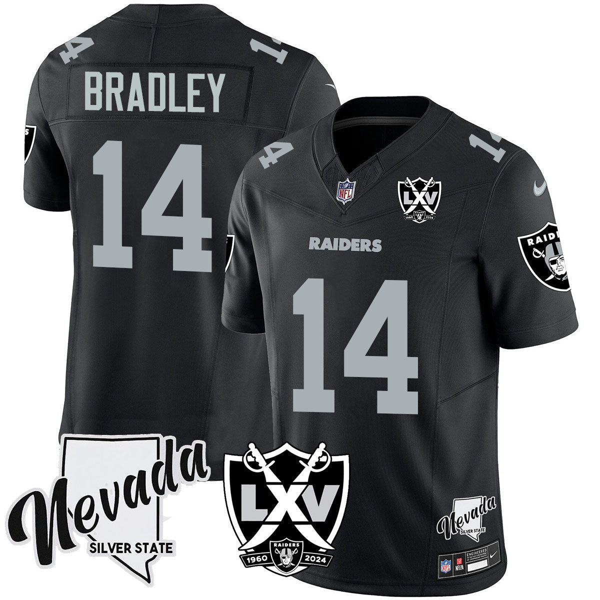 Men's Raiders 2025 Vapor Limited Jersey - 65th Anniversary - All Stitched