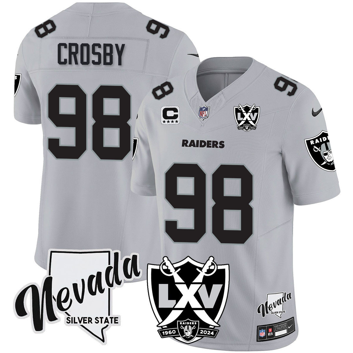 Men's Raiders 2025 Vapor Limited Jersey - 65th Anniversary - All Stitched