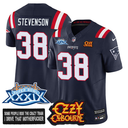 Men's New England Patriots Ozzy Osbourne Jersey - Memories Super Bowl XXXIX - All Stitched