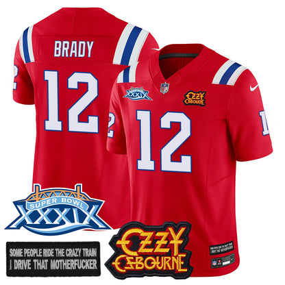 Men's New England Patriots Ozzy Osbourne Jersey - Memories Super Bowl XXXIX - All Stitched