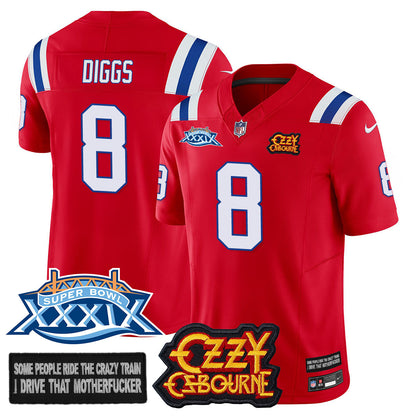 Men's New England Patriots Ozzy Osbourne Jersey - Memories Super Bowl XXXIX - All Stitched