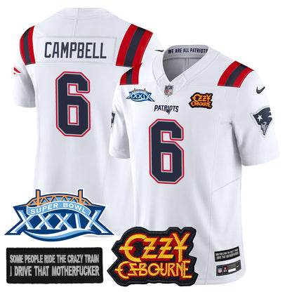 Men's New England Patriots Ozzy Osbourne Jersey - Memories Super Bowl XXXIX - All Stitched