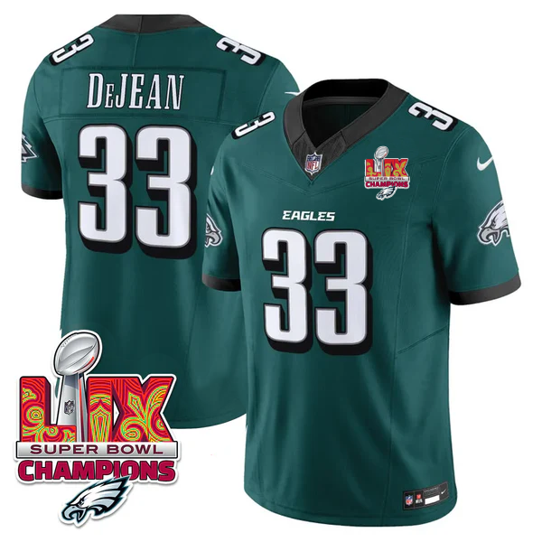 Philadelphia Eagles Super Bowl LIX Champions Gold Vapor Limited Jersey - All Stitched