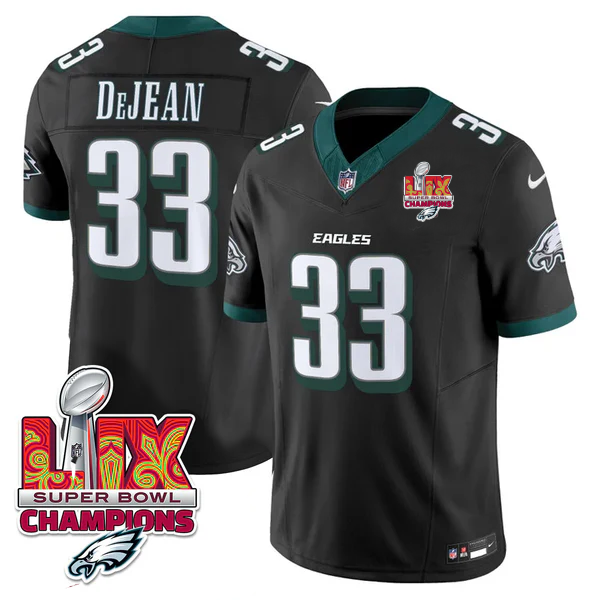 Philadelphia Eagles Super Bowl LIX Champions Gold Vapor Limited Jersey - All Stitched