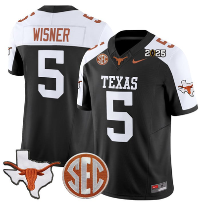Texas Longhorns 2025 CFP Final Patch Vapor Limited Jersey - All Stitched