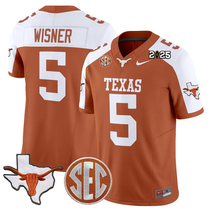 Texas Longhorns 2025 CFP Final Patch Vapor Limited Jersey - All Stitched