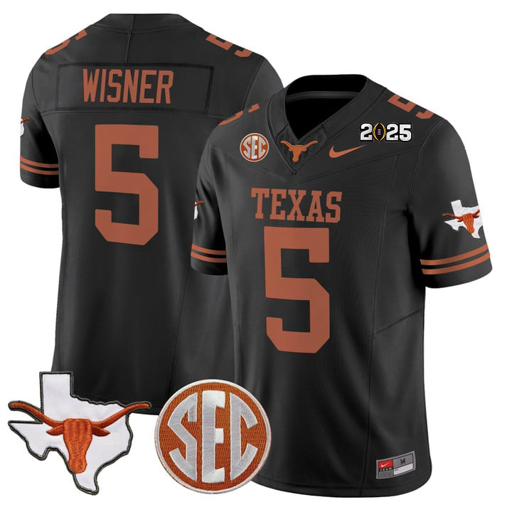 Texas Longhorns 2025 CFP Final Patch Vapor Limited Jersey - All Stitched