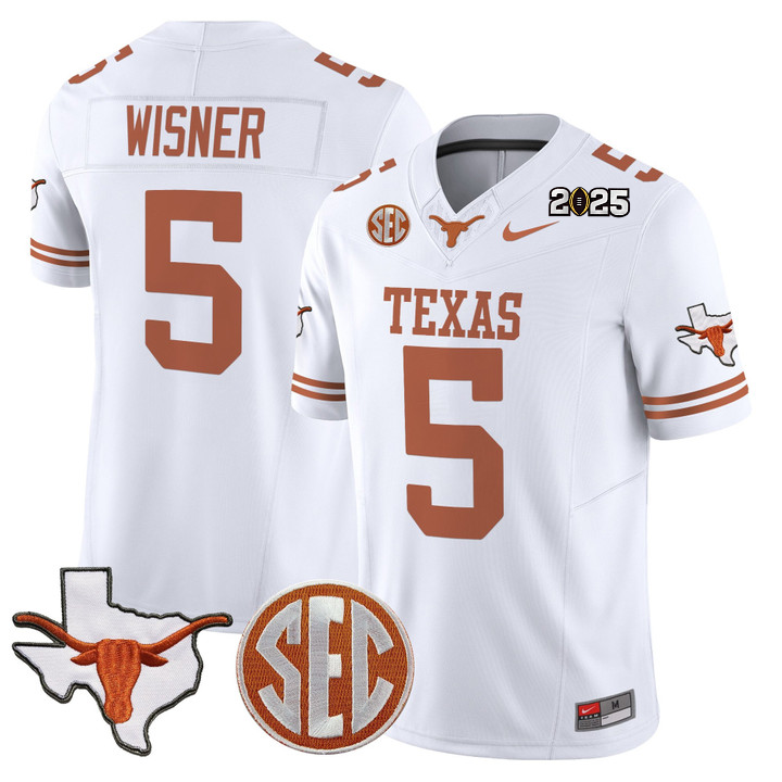 Texas Longhorns 2025 CFP Final Patch Vapor Limited Jersey - All Stitched