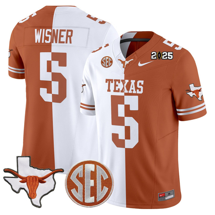 Texas Longhorns 2025 CFP Final Patch Vapor Limited Jersey - All Stitched