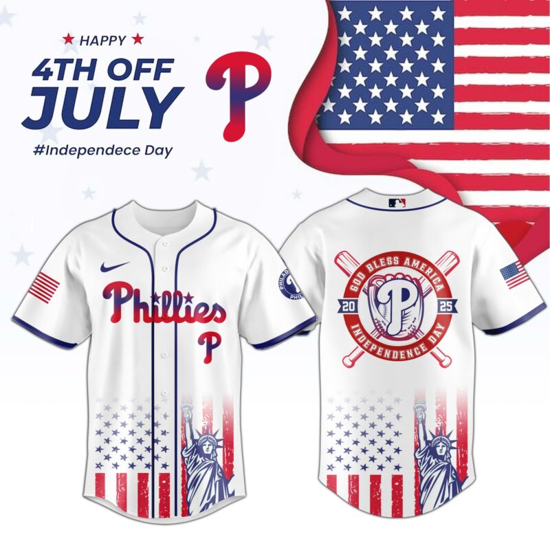 .Philadelphia Phillies Special Independence Day Limited Edition Jersey