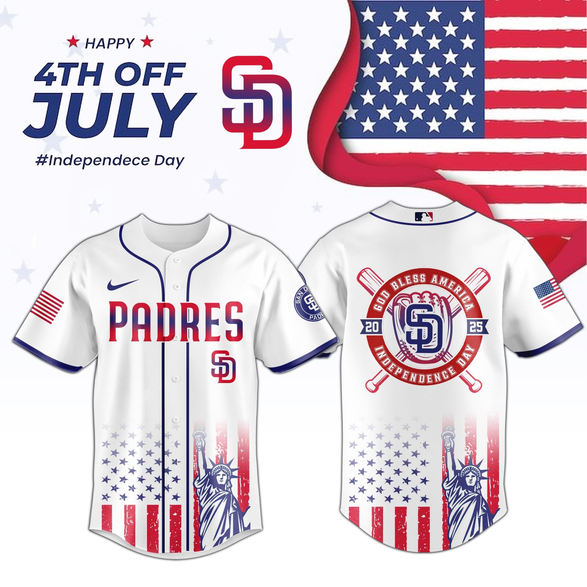 San Diego Padres Special Independence Day Limited Edition Jersey